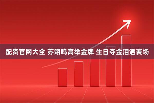 配资官网大全 苏翊鸣高举金牌 生日夺金泪洒赛场