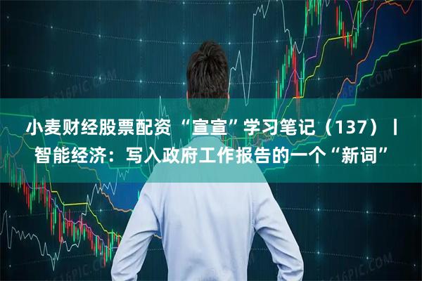 小麦财经股票配资 “宣宣”学习笔记（137）丨智能经济：写入政府工作报告的一个“新词”